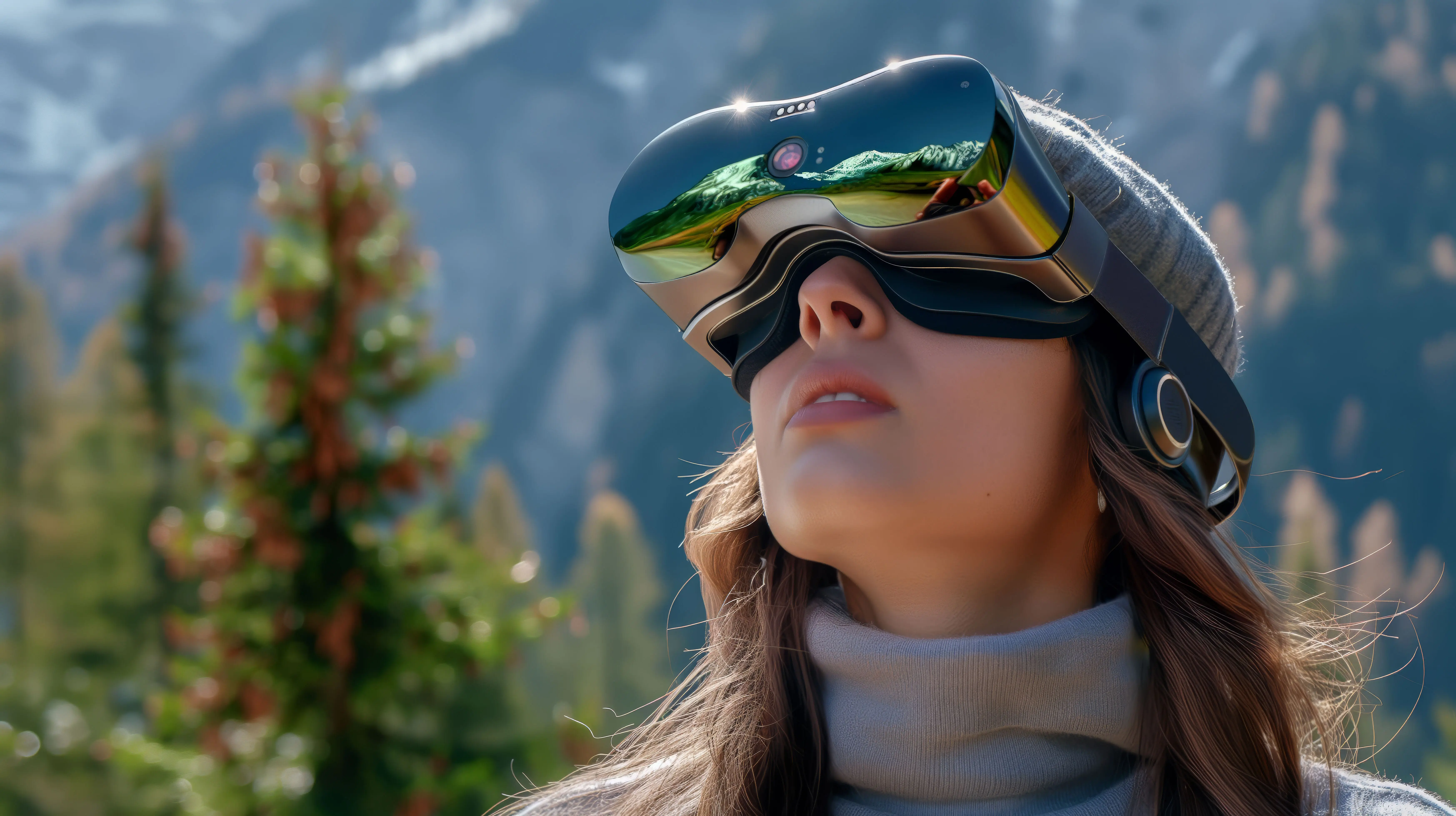 Zukunftsvision: Die Natur durch futuristische Schutzbrillen erkunden